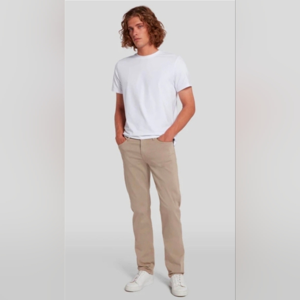 Men's 7 For All Mankind Sport Luxe Slimmy Pants Khaki Tan Size 32